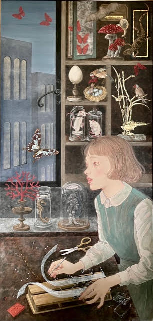 片塩広子《蝶々の展翅》画像