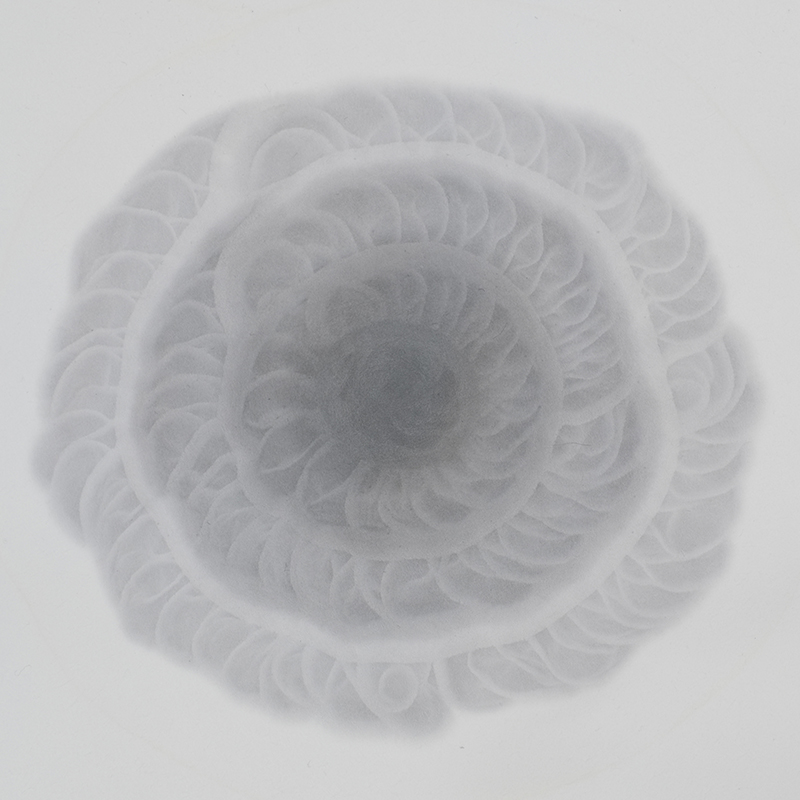 水墨用竹和紙筋目描き