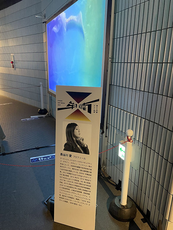 長谷川愛《私はイルカを産みたい…(I wanna deliver a dolphin…)》の展示風景