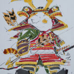 西村欣魚《猫武者》