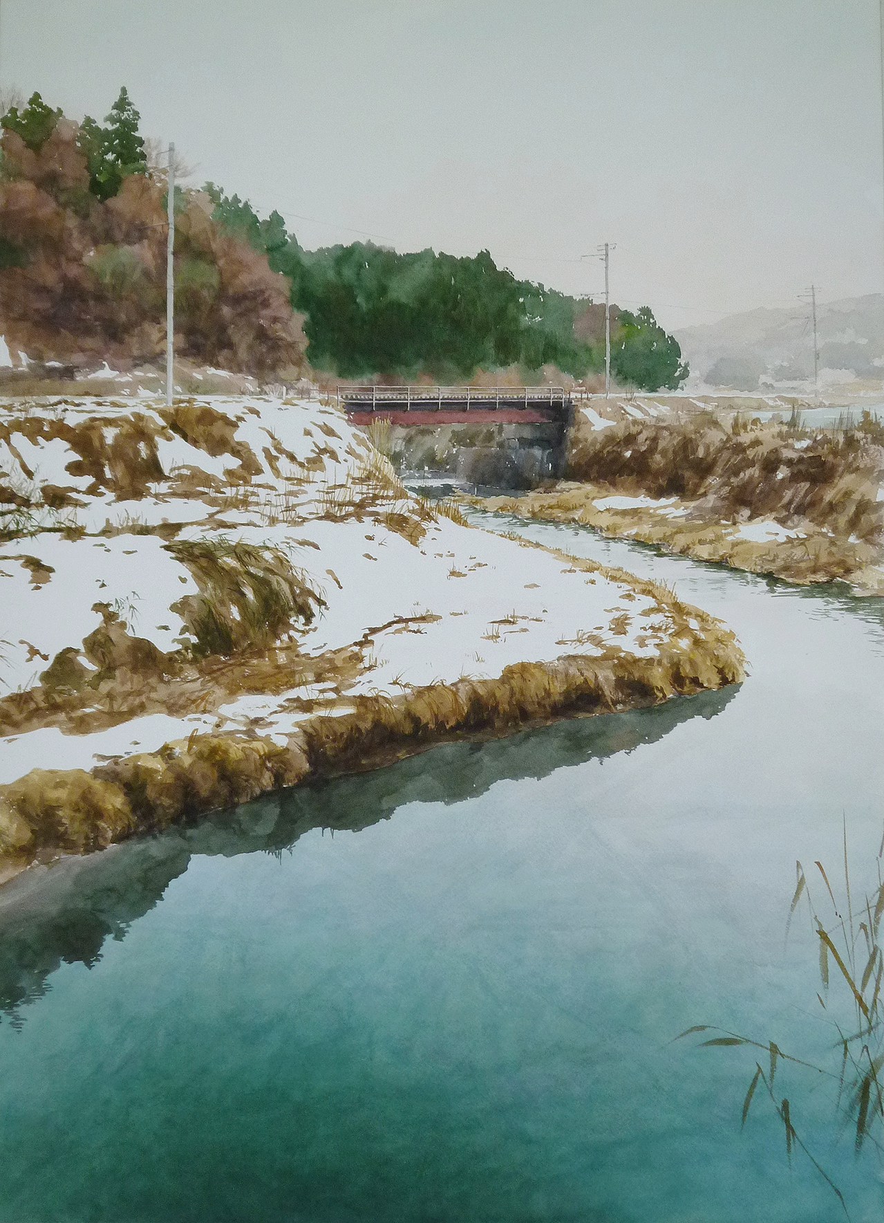 西村欣魚《小さな橋梁》