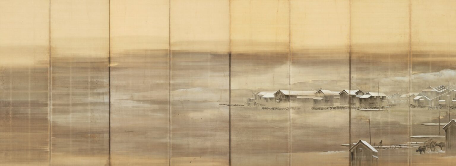 大津唐崎図 岸竹堂筆