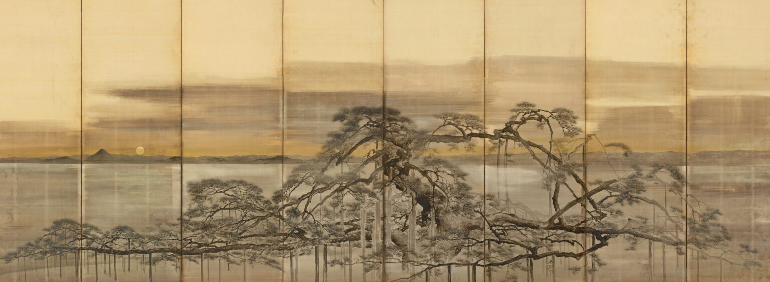 大津唐崎図 岸竹堂筆