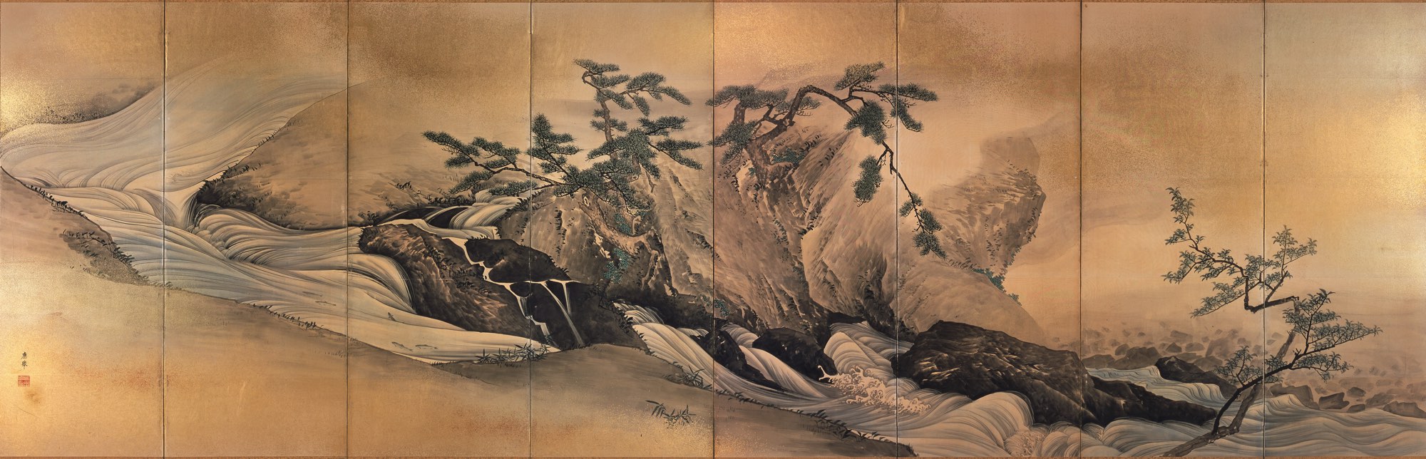 [重要文化財] 保津川図　円山応挙筆