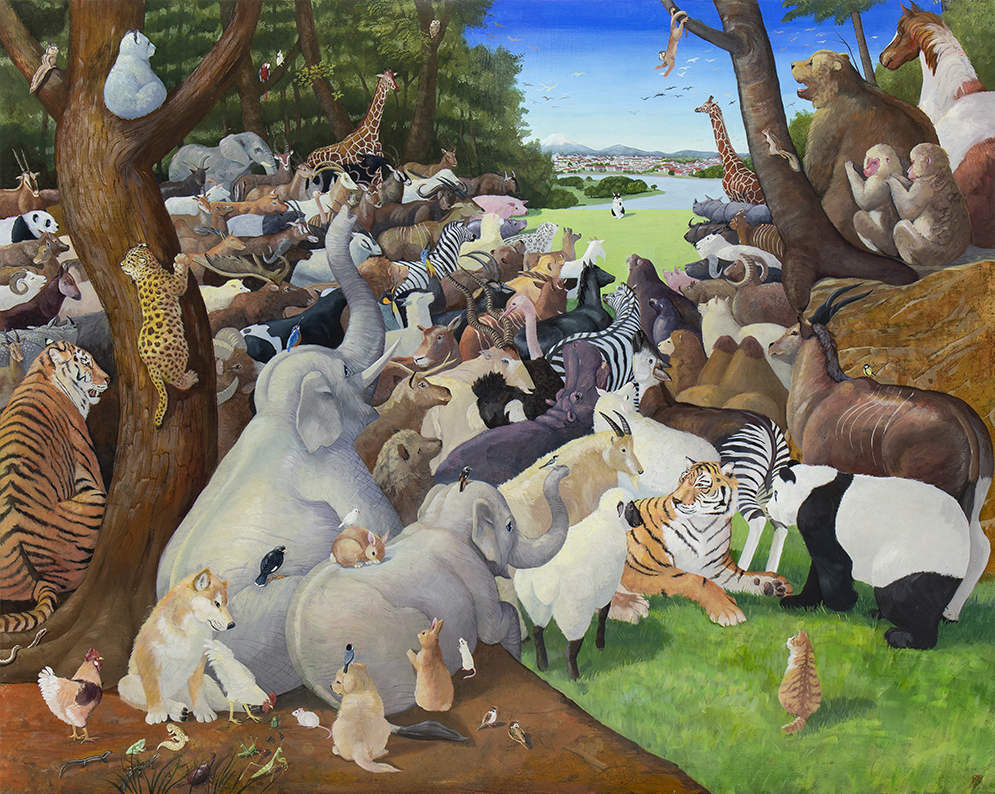 「千客万来」アクリル 100F