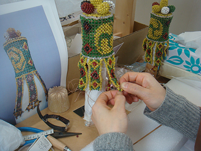 美御前御揃 御玉貫 制作風景