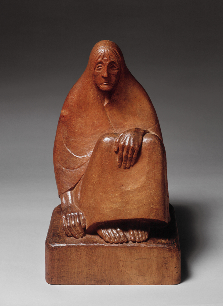 エルンスト・バルラハ《うずくまる老女》画像