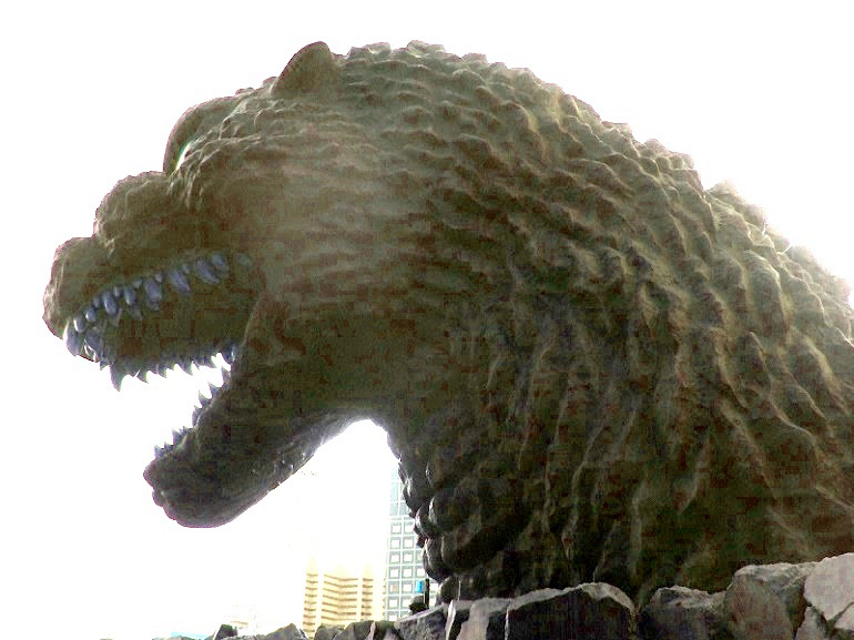 新宿東宝ビルの「ゴジラヘッド」画像