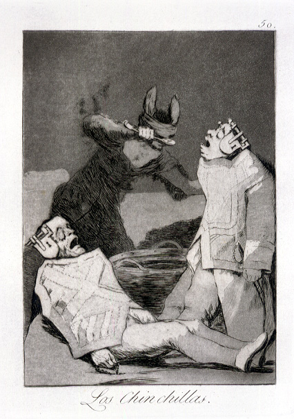 ゴヤ《「ロス・カプリチョス」よりチンチーリャ鬼ども》画像