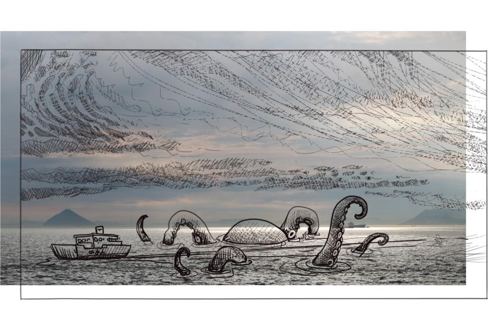 大岩オスカール、坂 茂《男木島パビリオン》作品プラン画像