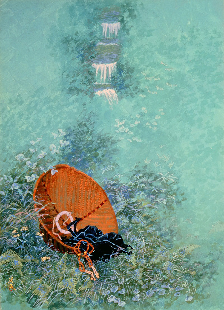 池田遙邨《行きくれてなんとここらの水のうまさは　山頭火》画像