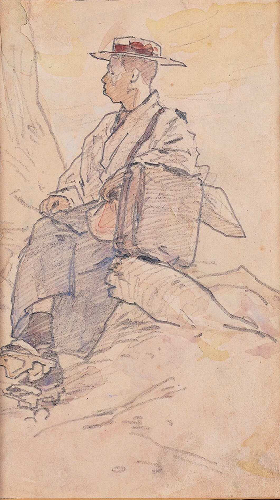 青木繁《坂本繁二郎像》画像