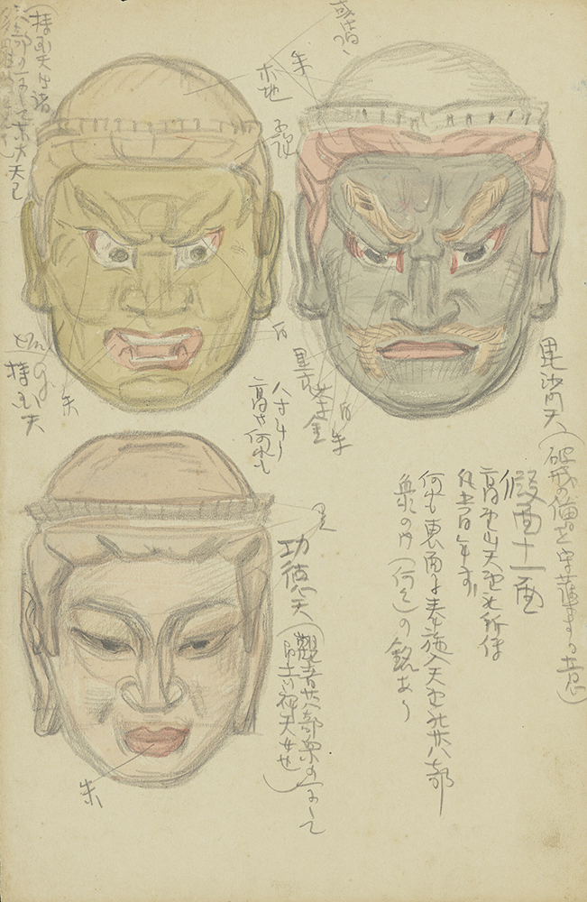 青木繁《行道面》画像