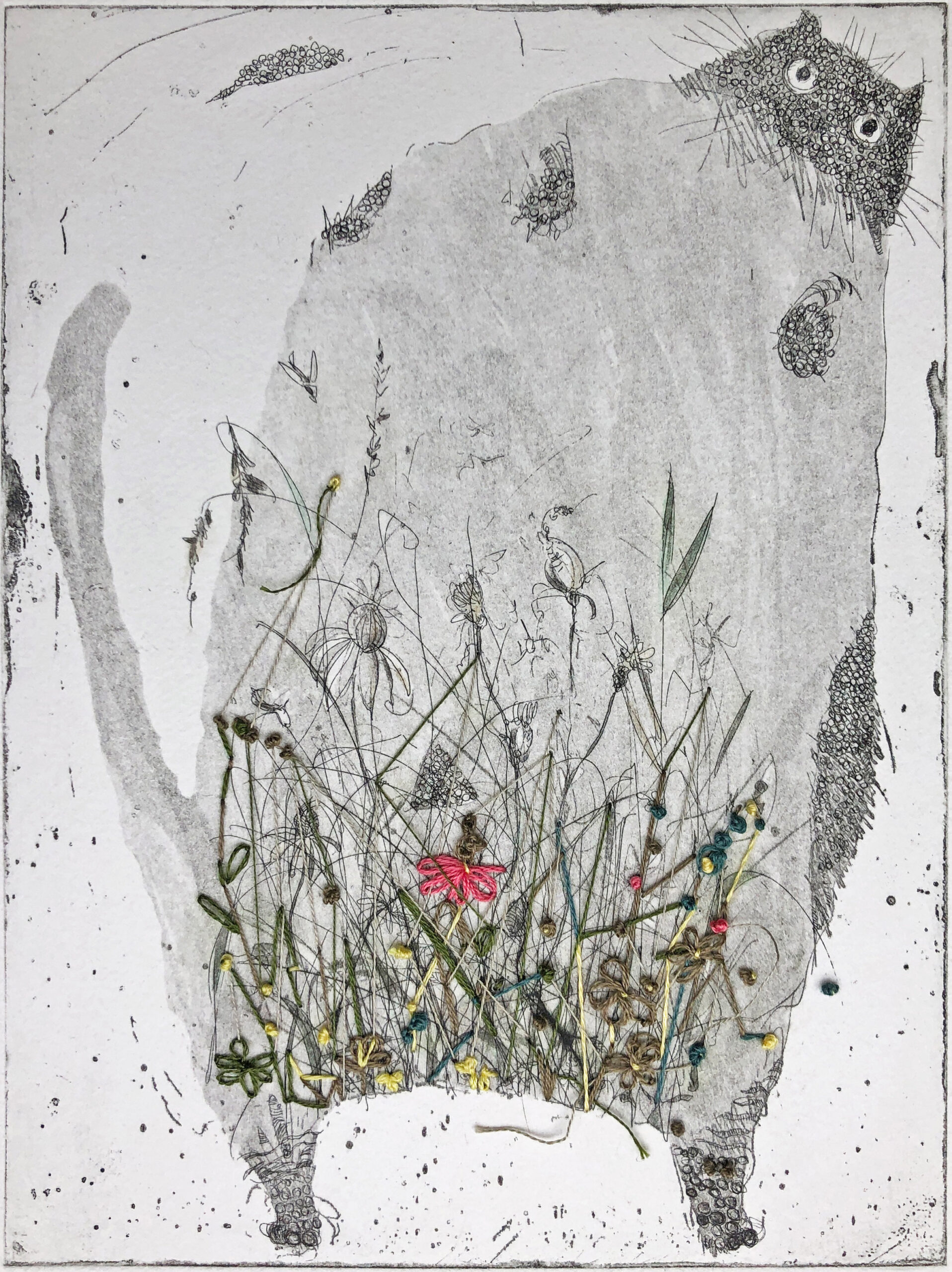 芝池美恵《野原猫》画像