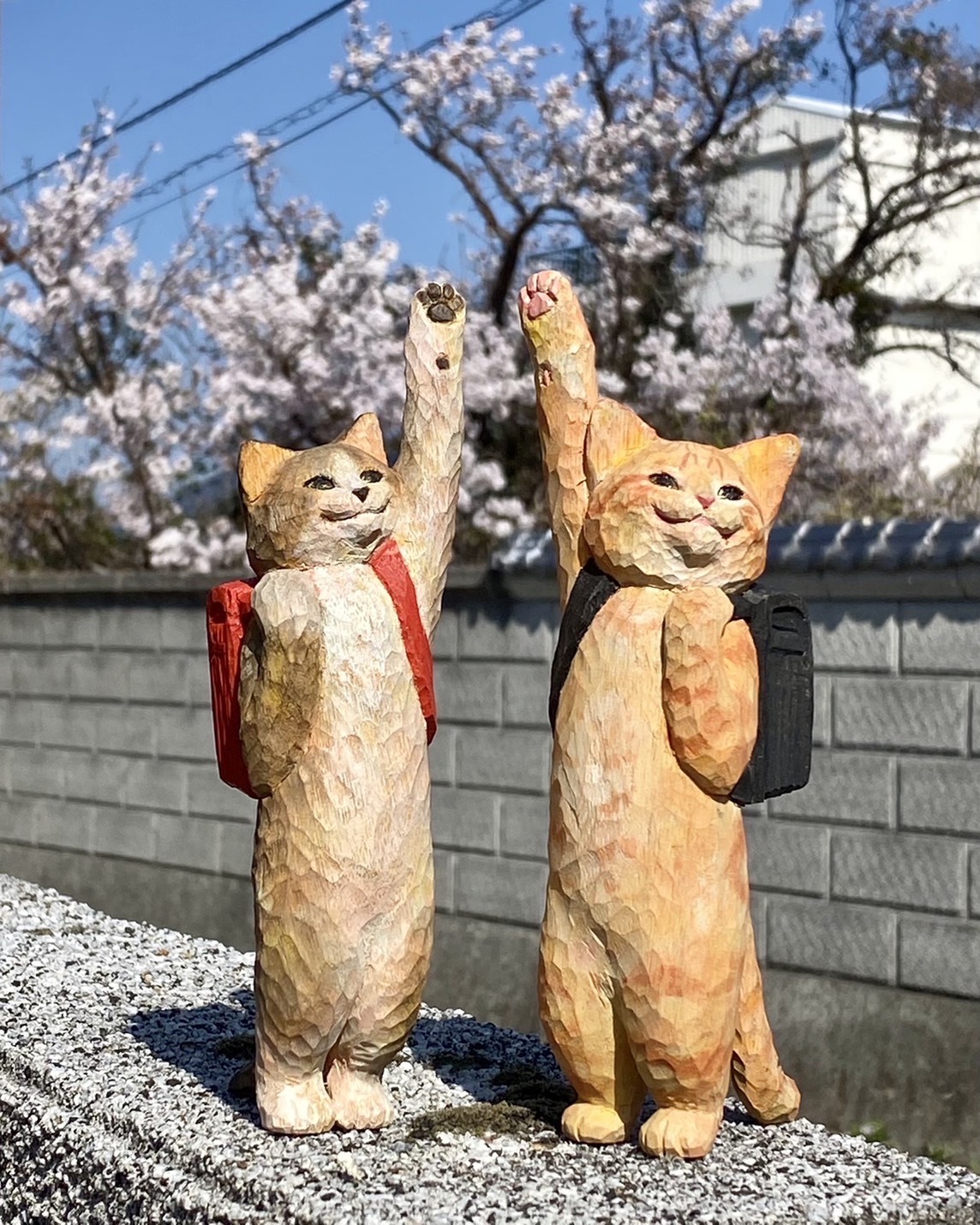 2022 新作 木彫り 猫 作家 - インテリア小物