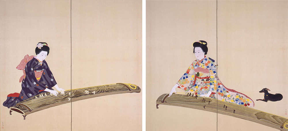 小林古径《琴》画像