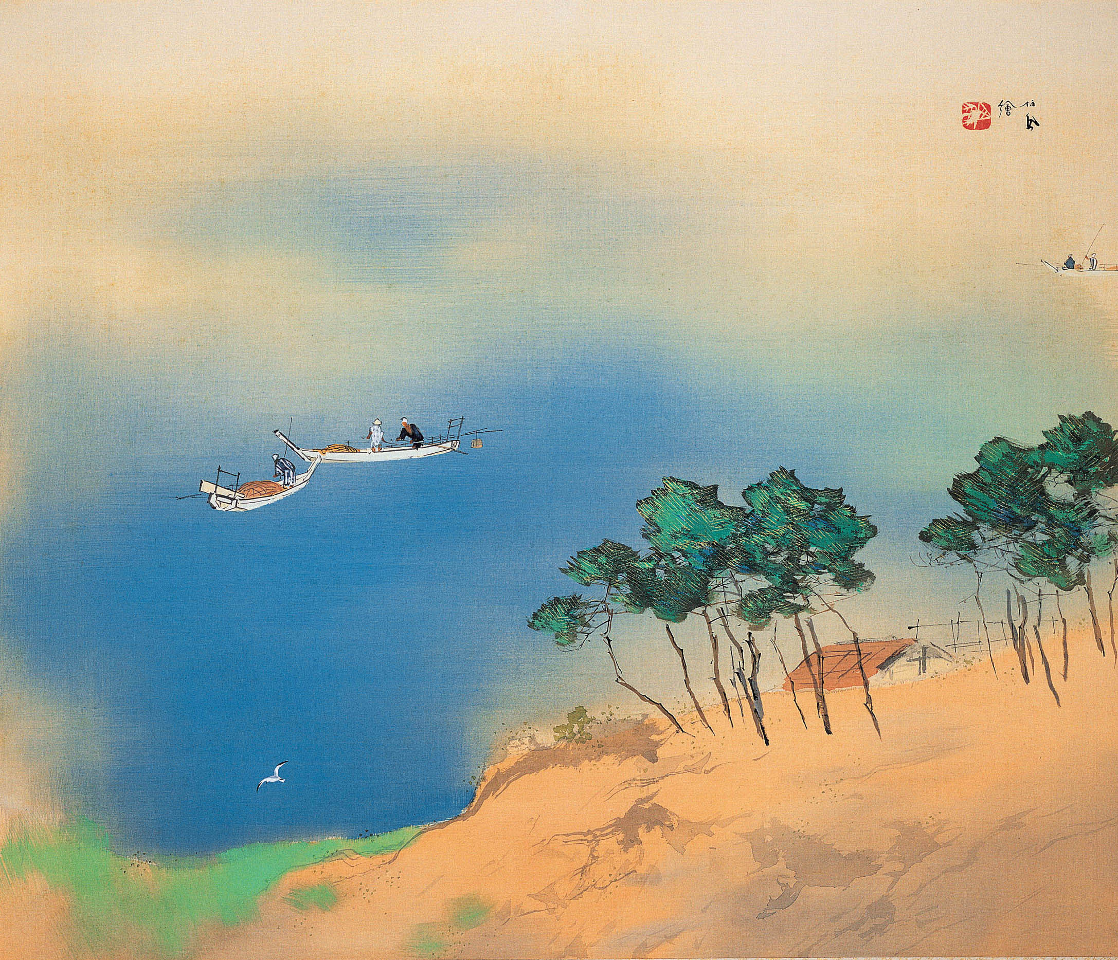 竹内栖鳳《潮沙和暖》画像