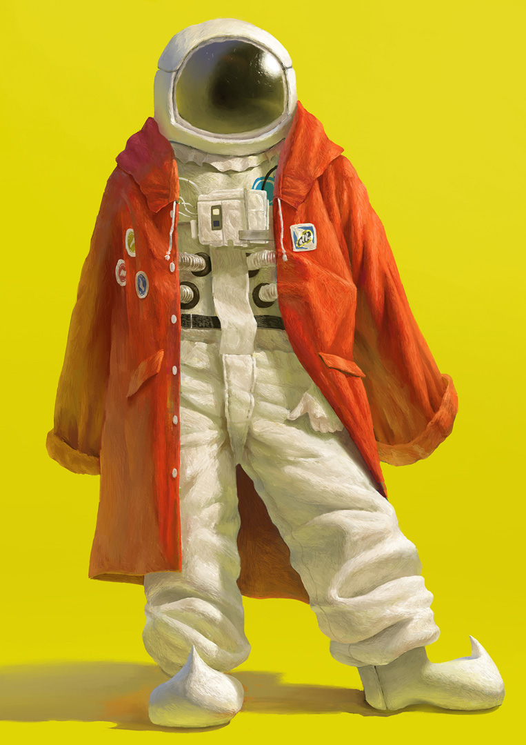 白《個性派宇宙飛行士》 2021年　デジタル（CLIP STUDIO PAINT）