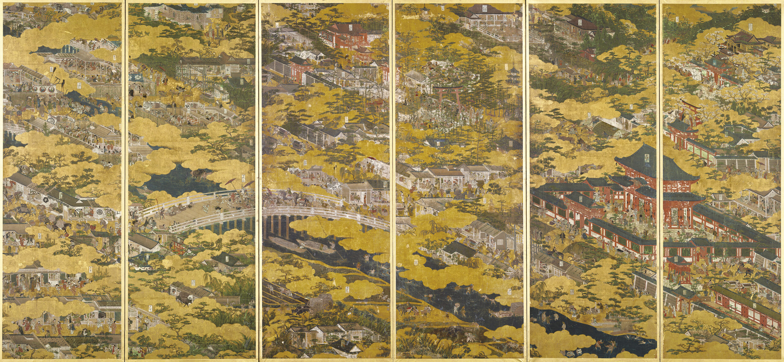 《洛中洛外図屛風（舟木本）》画像