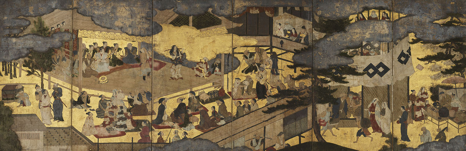 重要文化財「阿国歌舞伎図屏風」　京都国立博物館　後期展示（11/8～12/4展示）