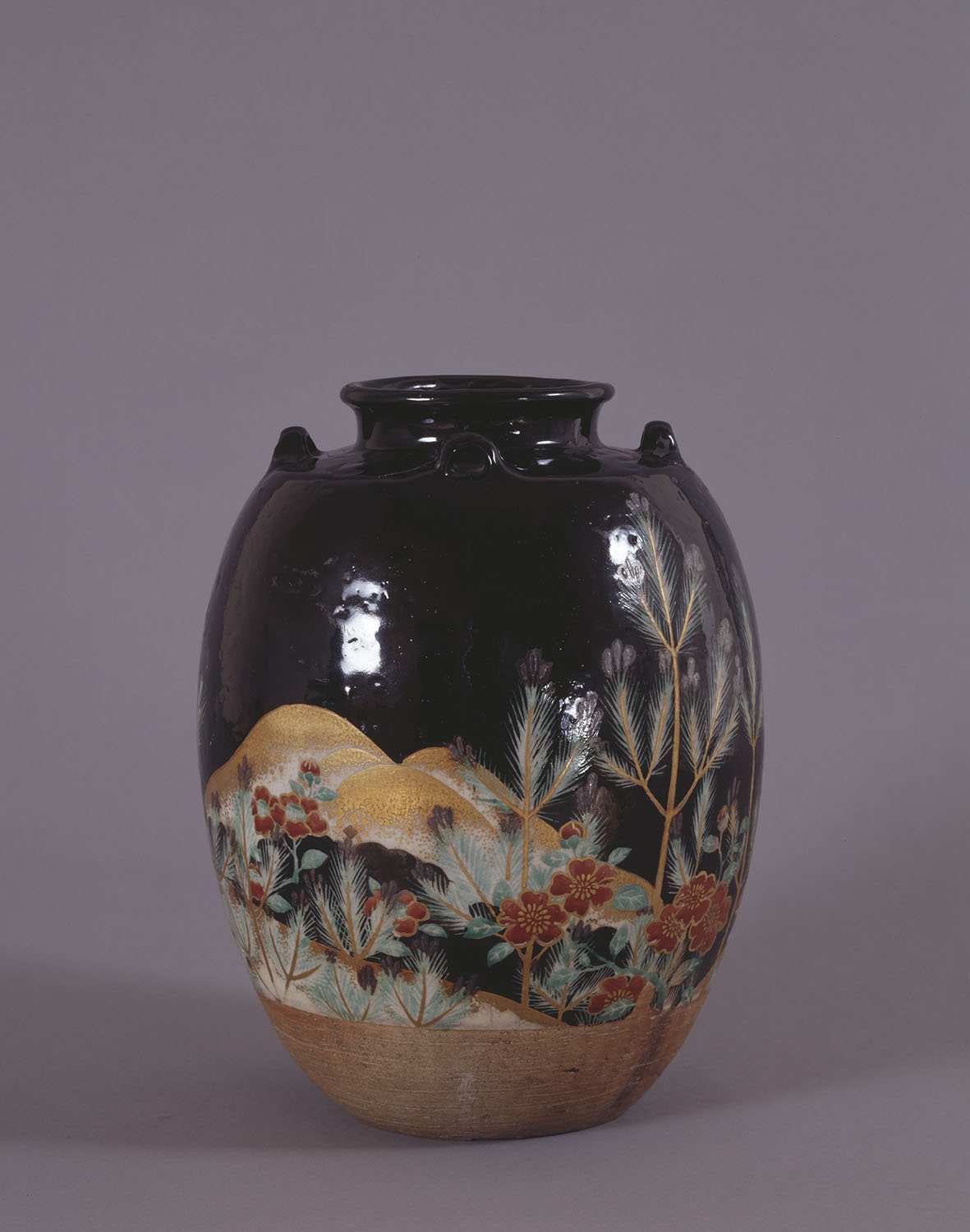 重要文化財「色絵若松図茶壺」　野々村仁清作　文化庁　通期展示