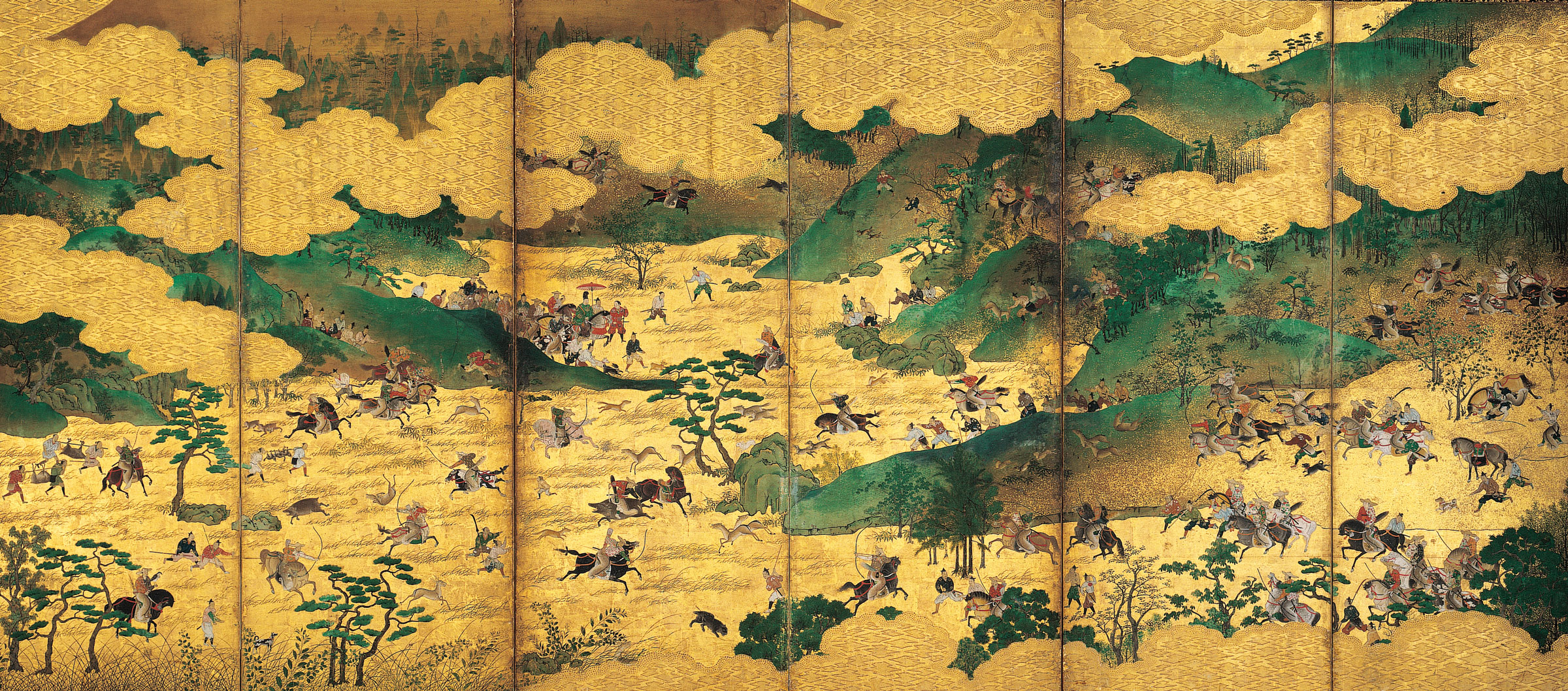 曽我物語図屏風（右隻）の画像