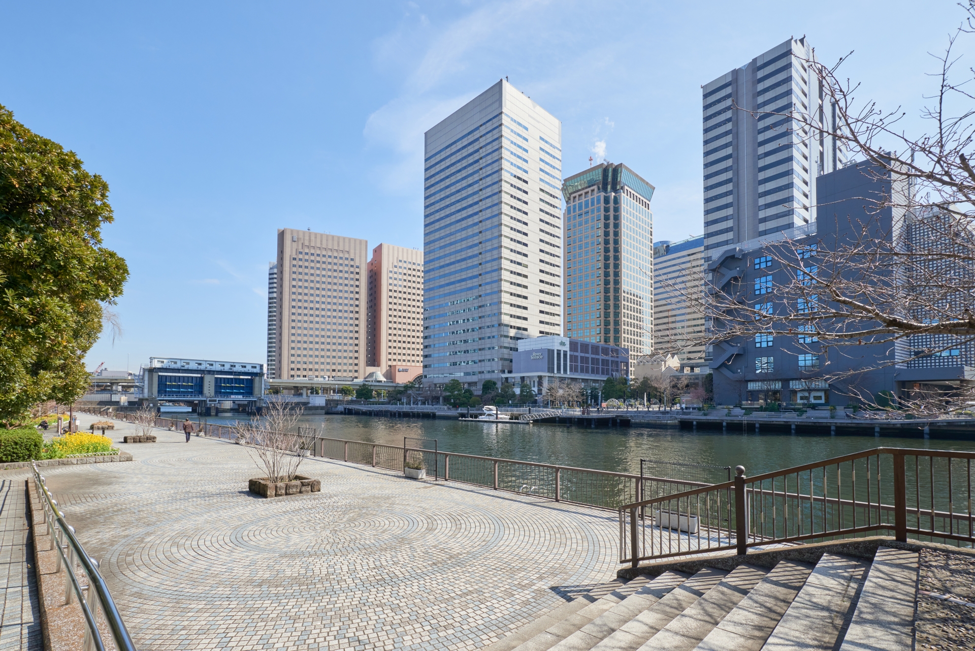 天王洲アイル、運河の都市風景画像