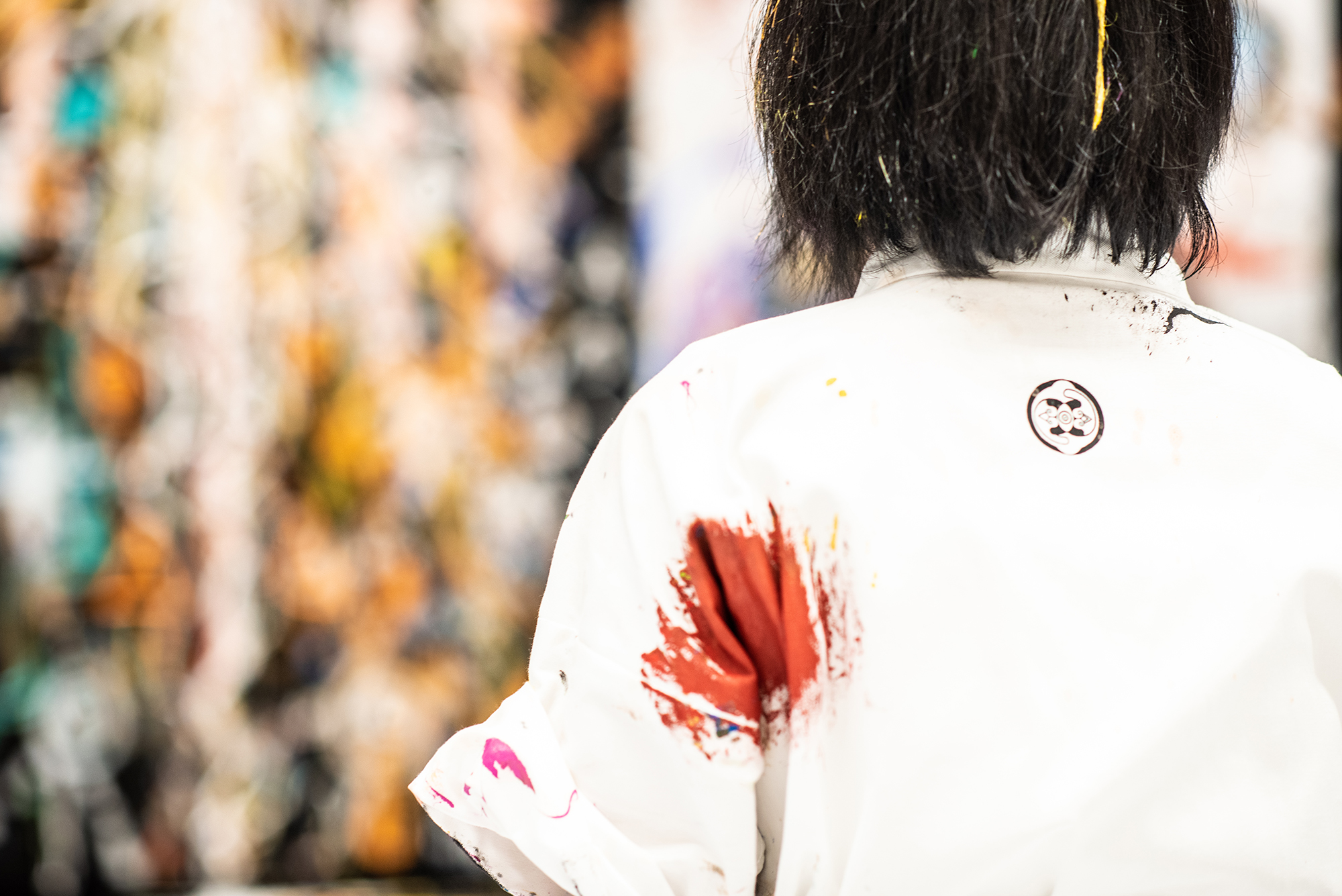 強い意志が窺える背中