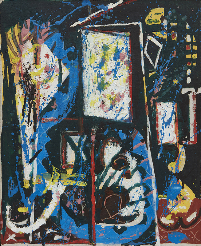 ジャクソン・ポロック《無題(縦にされた台形 のあるコンポジション)》1943年頃 個人蔵