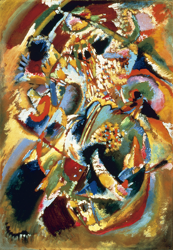 ヴァシリー・カンディンスキー《「E.R.キャンベルのための壁画No.4」の習作(カーニバル・冬)》1914 年 宮城県美術館