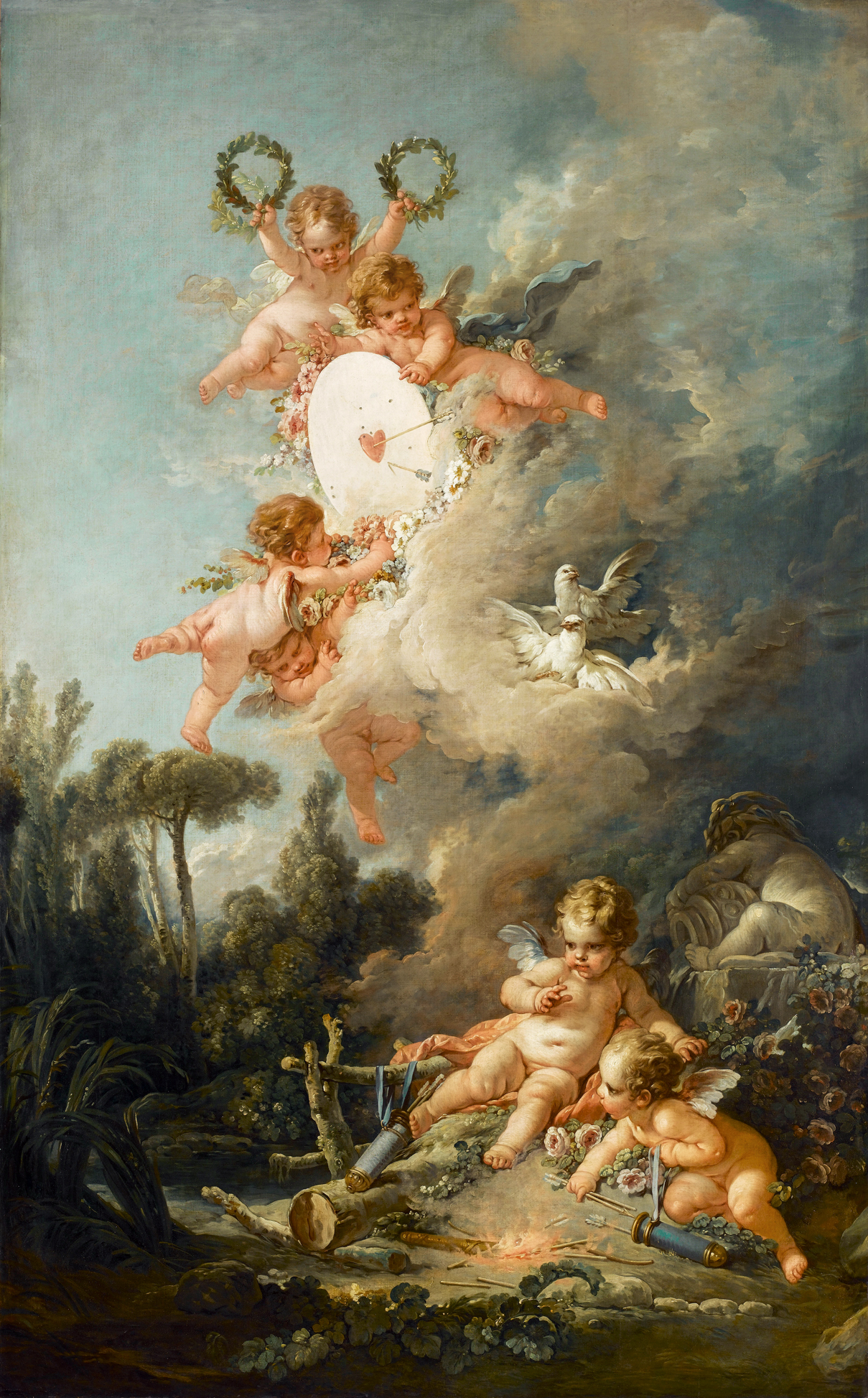 フランソワ・ブーシェ《アモルの標的》画像