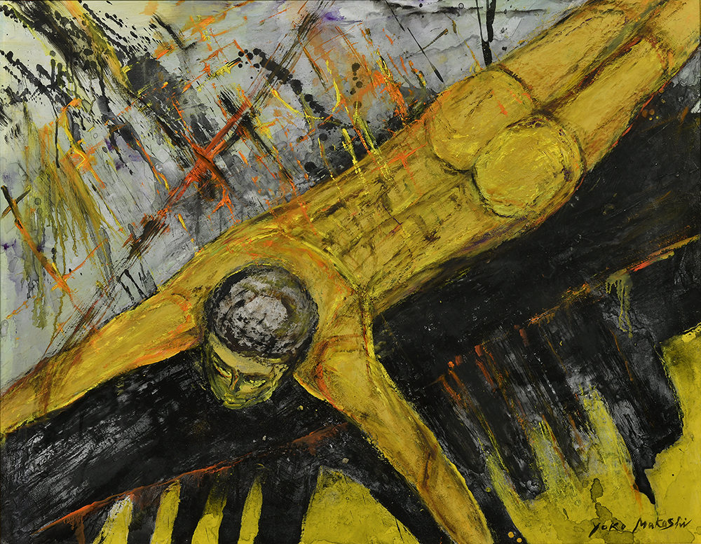 《人間の大河－明日を》2022年　油彩/キャンバス　116.7×90.9cm