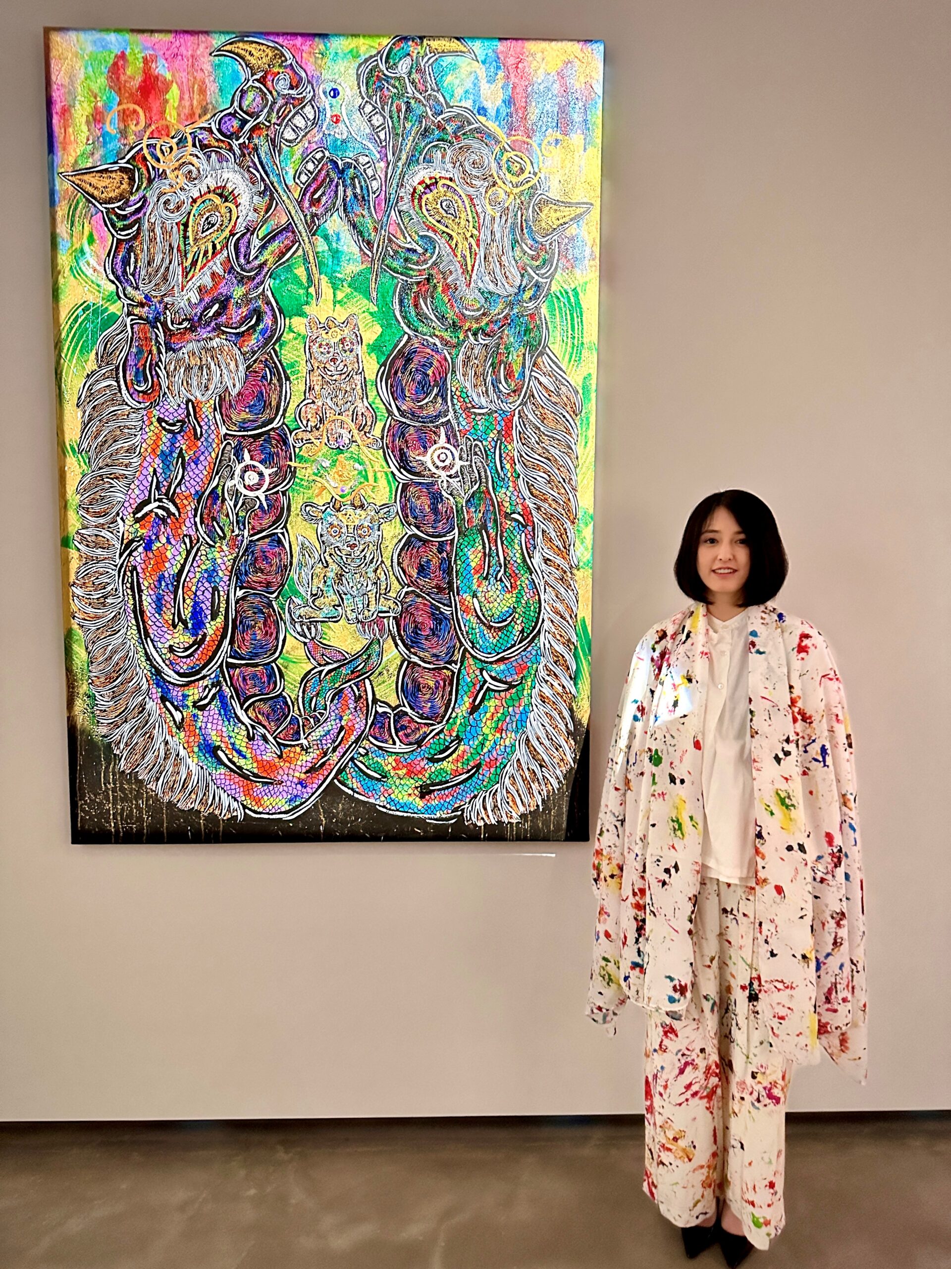 小松美羽《大地の水は満ち溢れ、豊熟の季節は必ず訪れる》画像