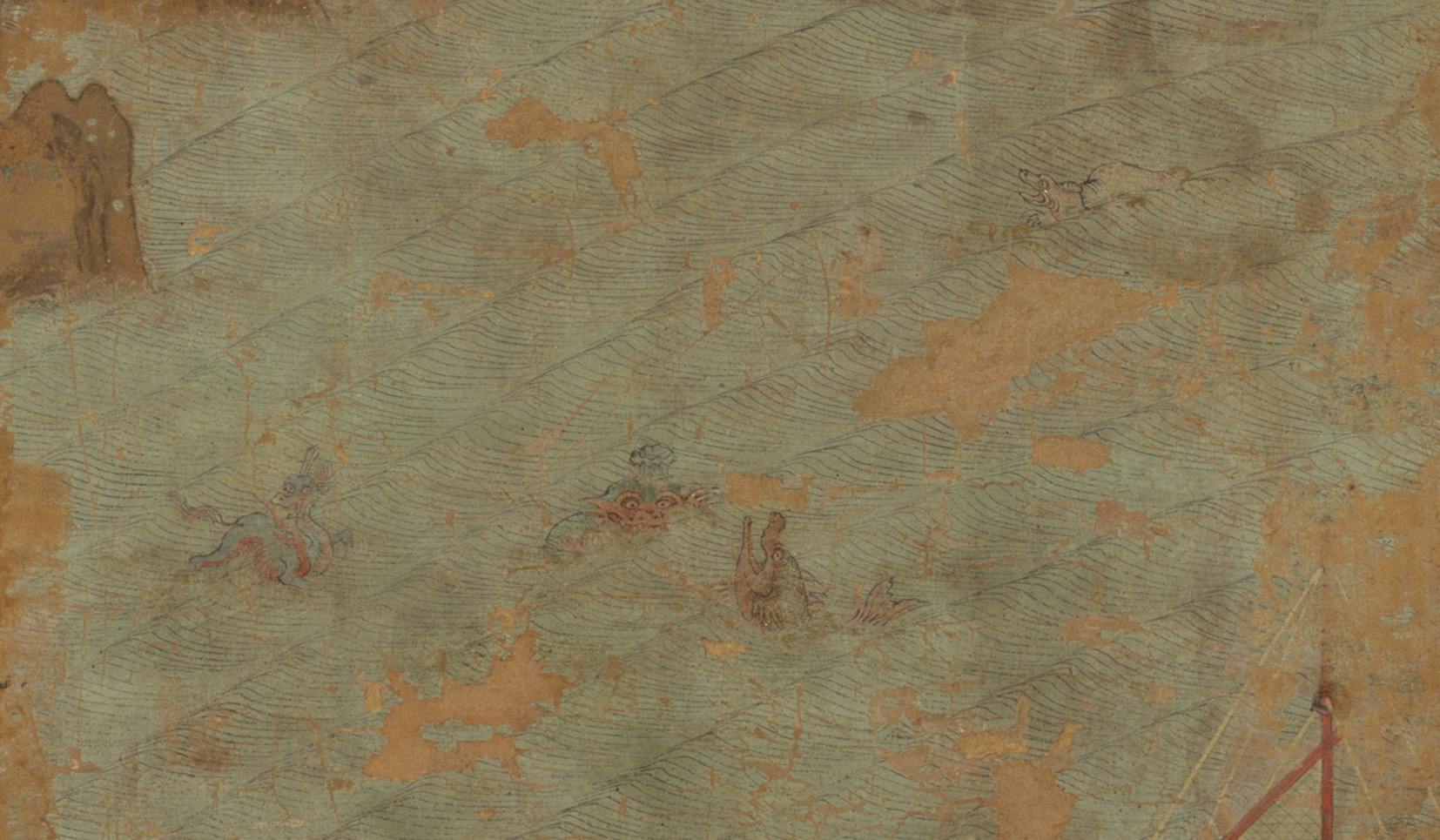 秦致貞《聖徳太子絵伝》第5面(部分、拡大) 東京国立博物館出典:ColBase (https://colbase.nich.go.jp)