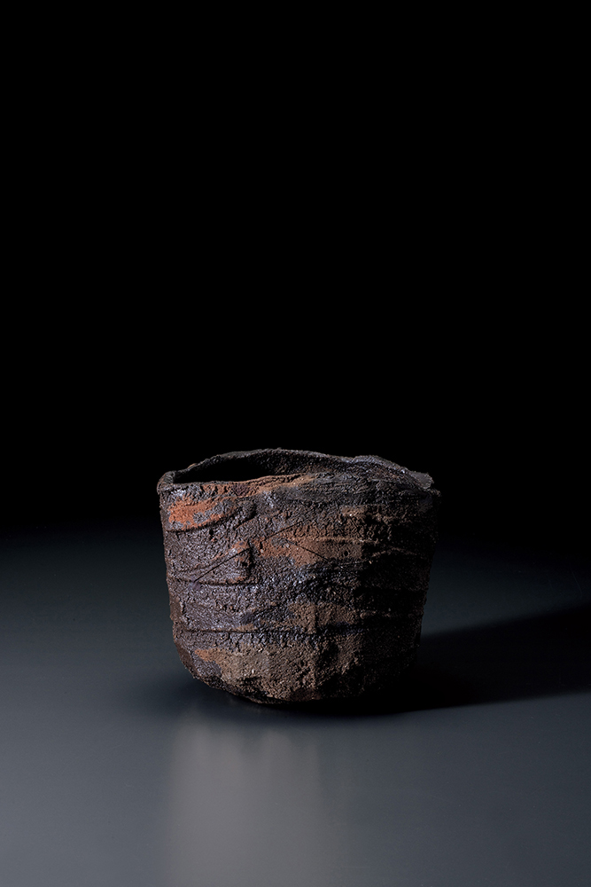 樂直入《焼貫黒樂茶碗 銘 墔》画像