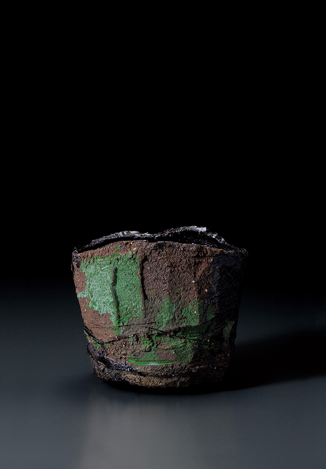 樂直入《焼貫黒樂茶碗 銘 崔》画像