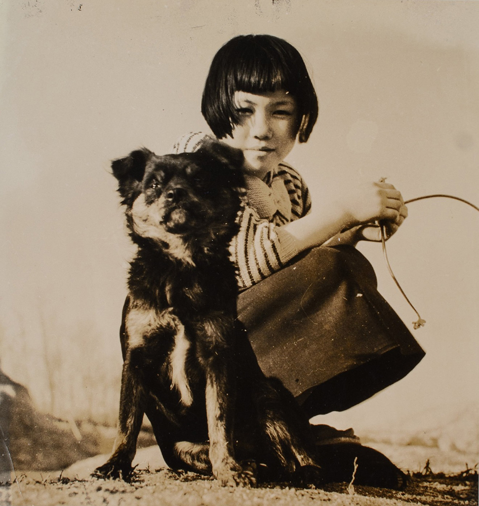 安井仲治《（少女と犬）》画像