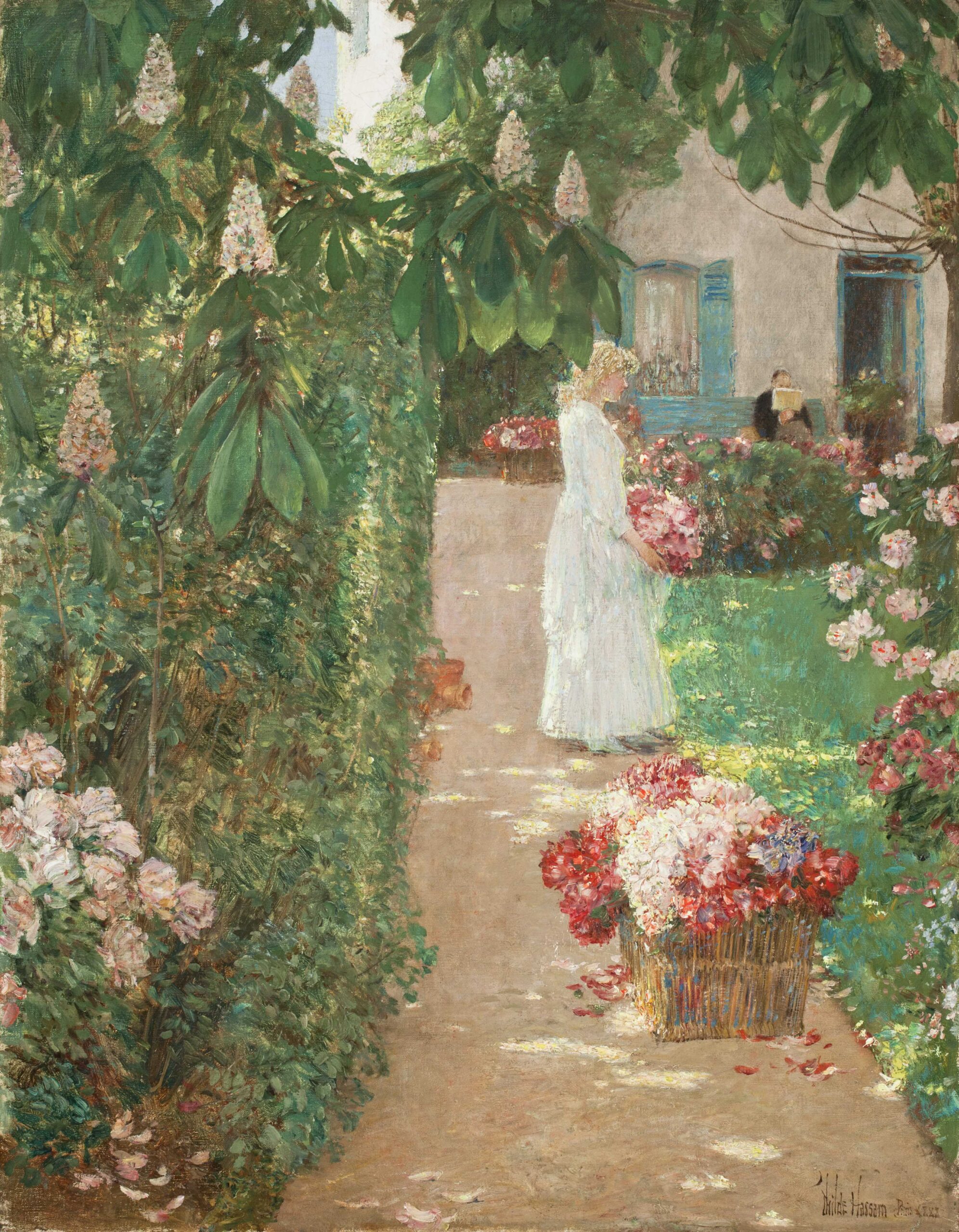 《花摘み、フランス式庭園にて》