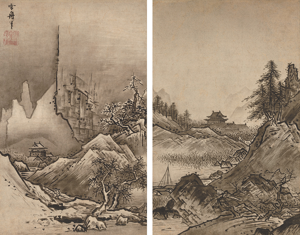 国宝《秋冬山水図》画像