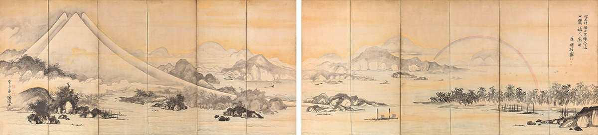 《富士三保図屏風》画像