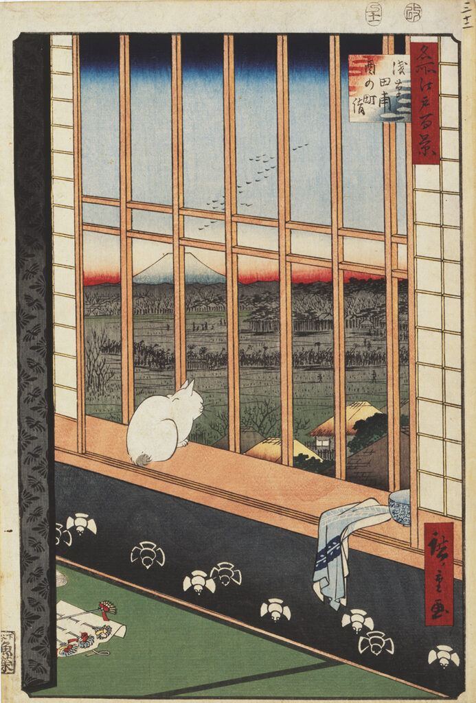 歌川広重《名所江戸百景 浅草田甫酉の町詣》画像