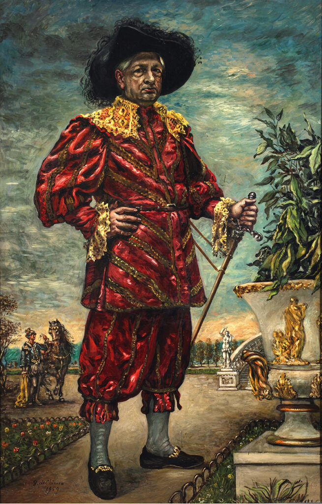 《17世紀の衣装をまとった公園での自画像》画像