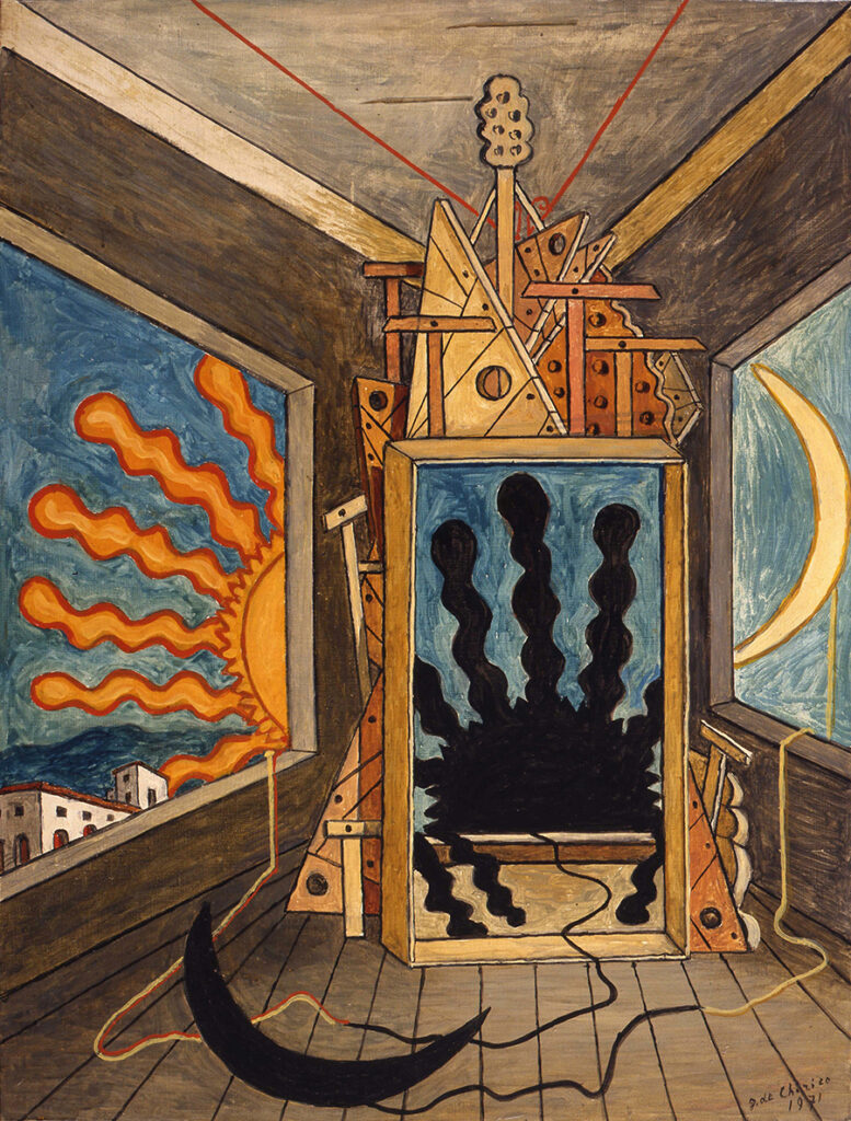 《燃えつきた太陽のある形而上的室内》画像