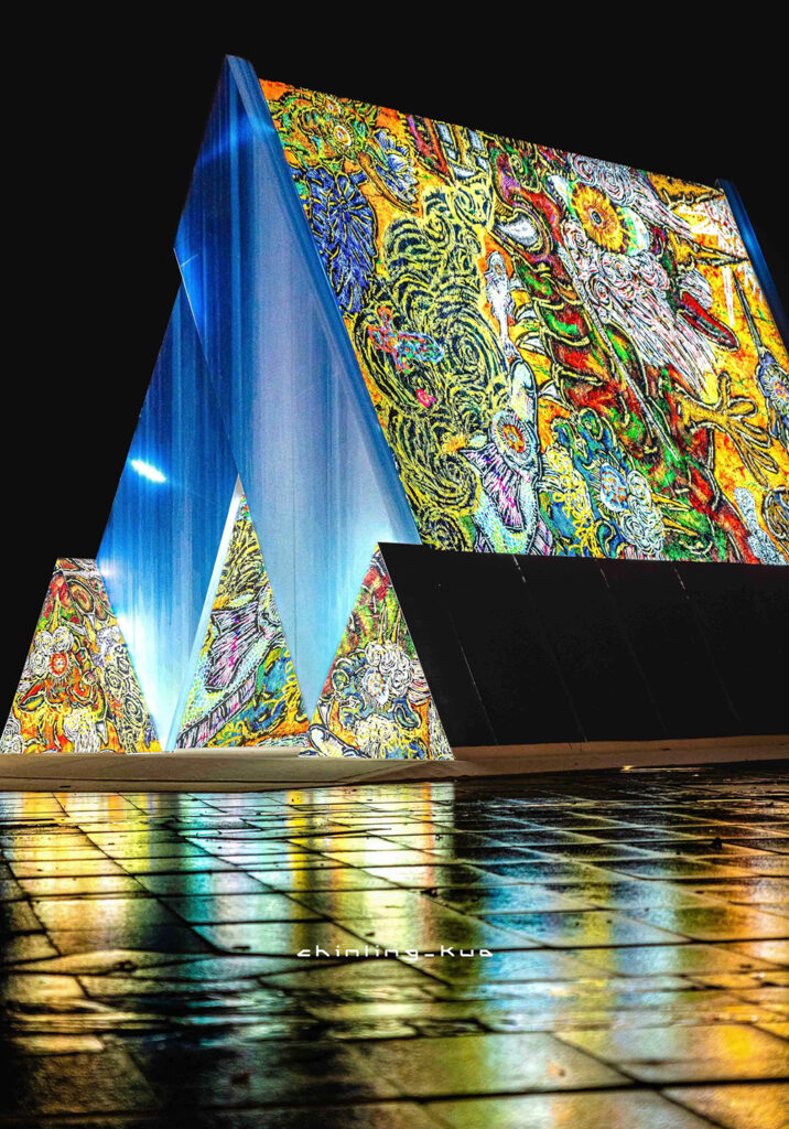 台北の夜を彩った小松作品のランタン