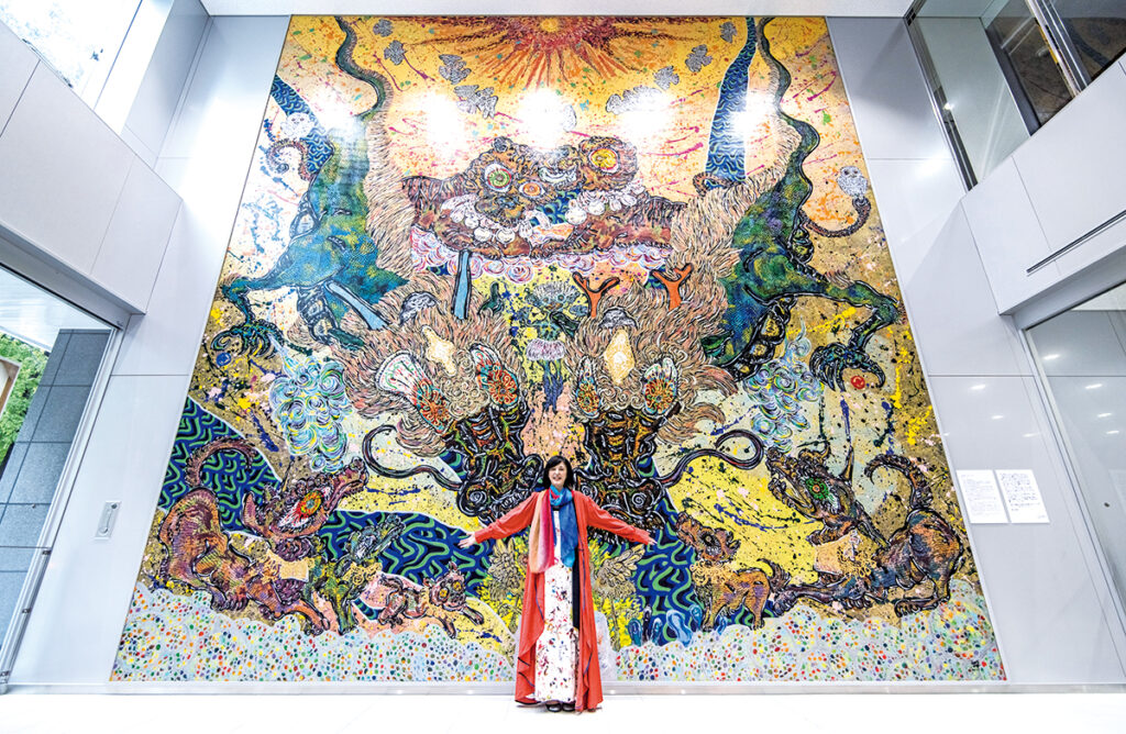 小松美羽《神獣讃歌「巖鷲幸呼来豊穣さんさ」》画像