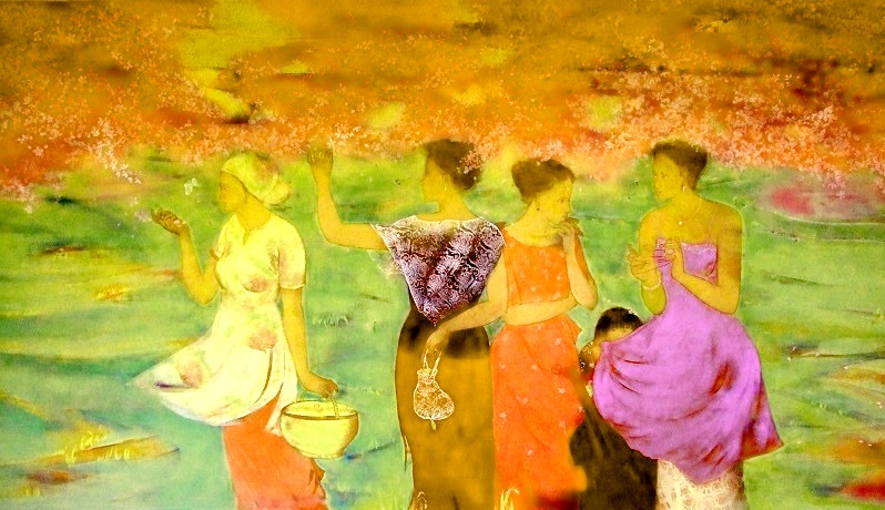 田村能里子《春秋遊々》（部分）画像