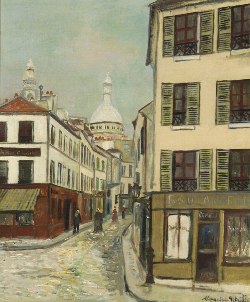 モーリス・ユトリロ《モンマルトル、ノルヴァン通り》画像