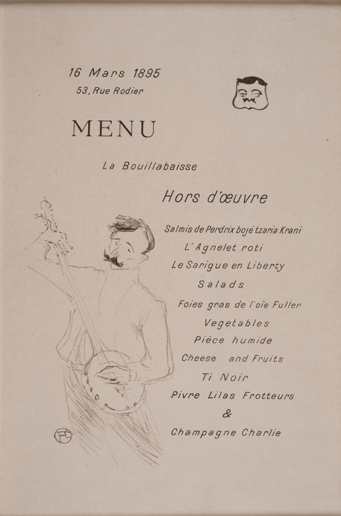 ブイヤベース、セスコーのメニュー・カード