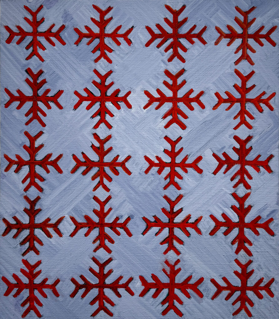 白石効栽《模様、雪原、木の連続》画像