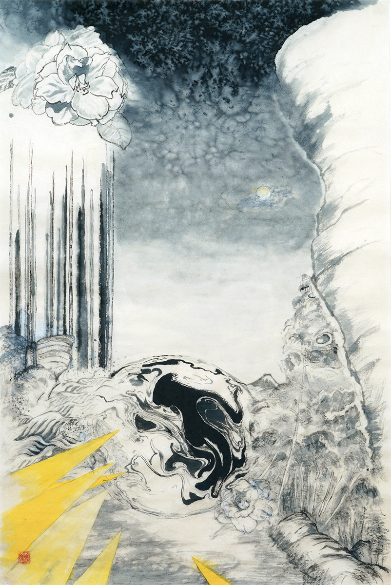 青木園《宙に咲く椿》画像